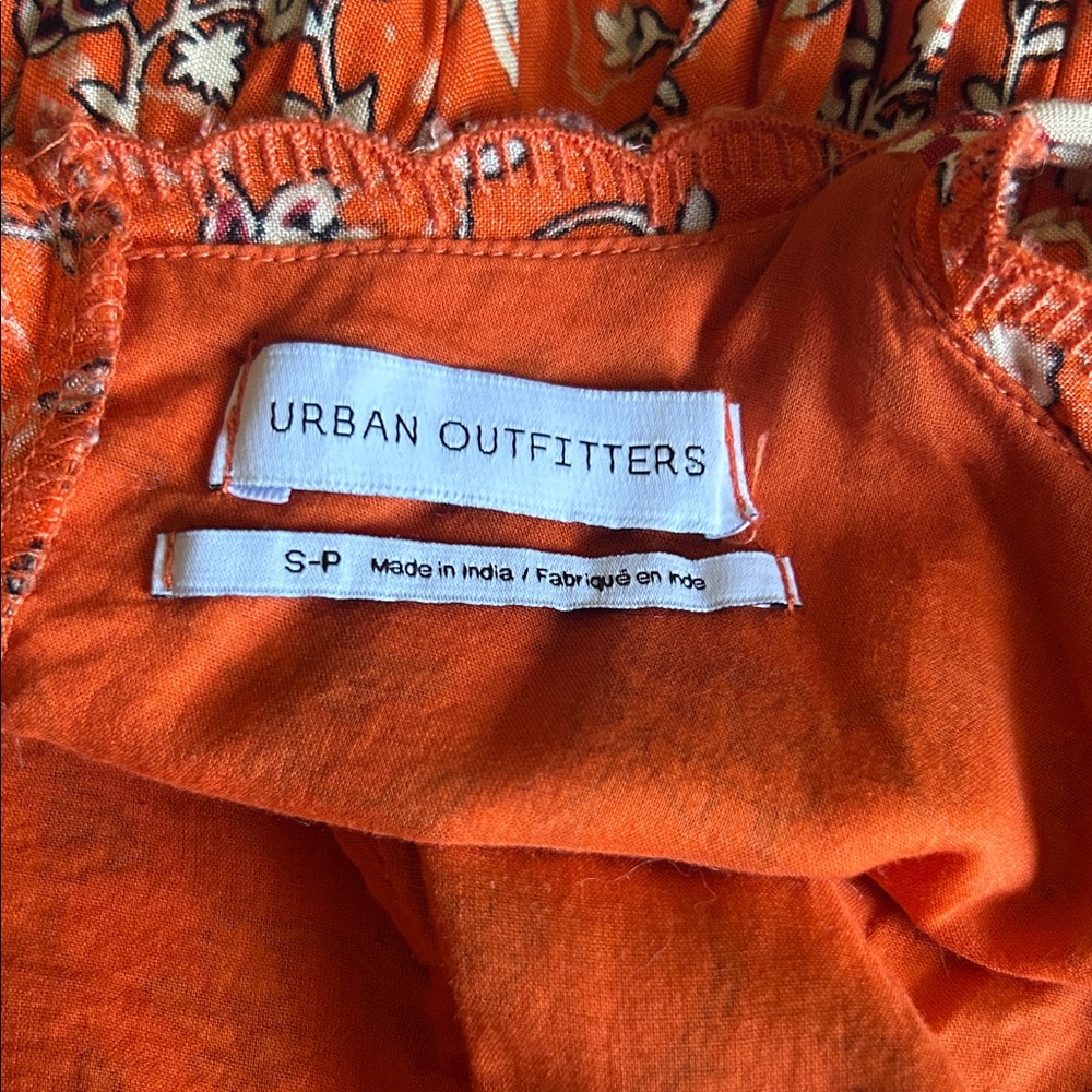 Urban Outfitters Orange Floral Mini Dress - Picture 2 of 10